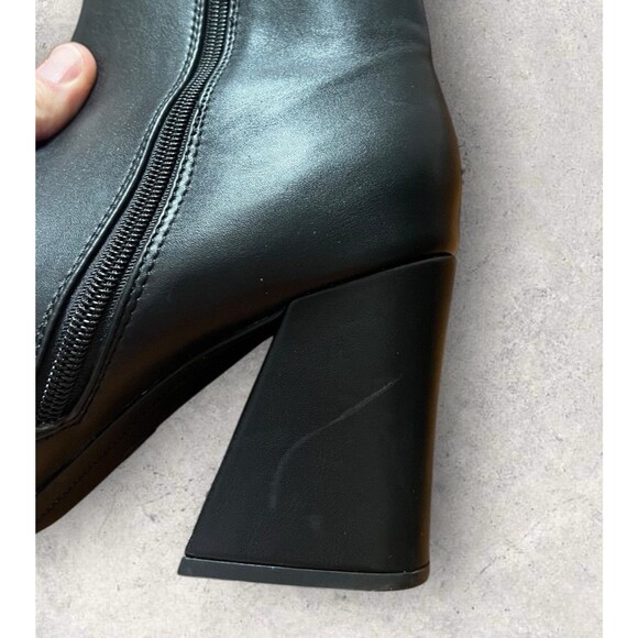 A New Day Womens Size 11 Faux Leather Cullen Ankle Boots Side Zip Block Heel - Picture 8 of 9